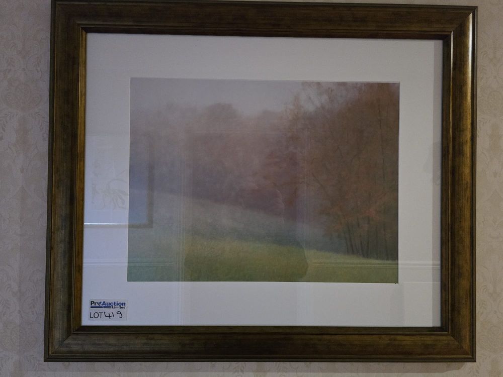 Lot 419: * Framed and glazed landscape print 94 x 79cm