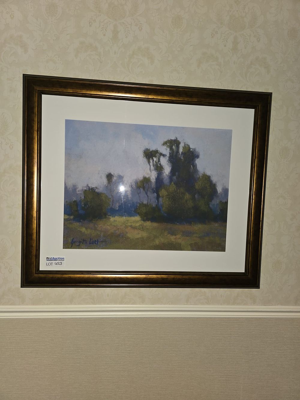 Lot 423: * Framed and glazed landscape print 107 x 89cm
