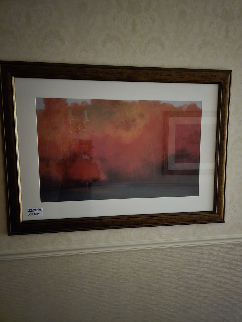 Lot 424: * Framed and glazed landscape print 124 x 89cm