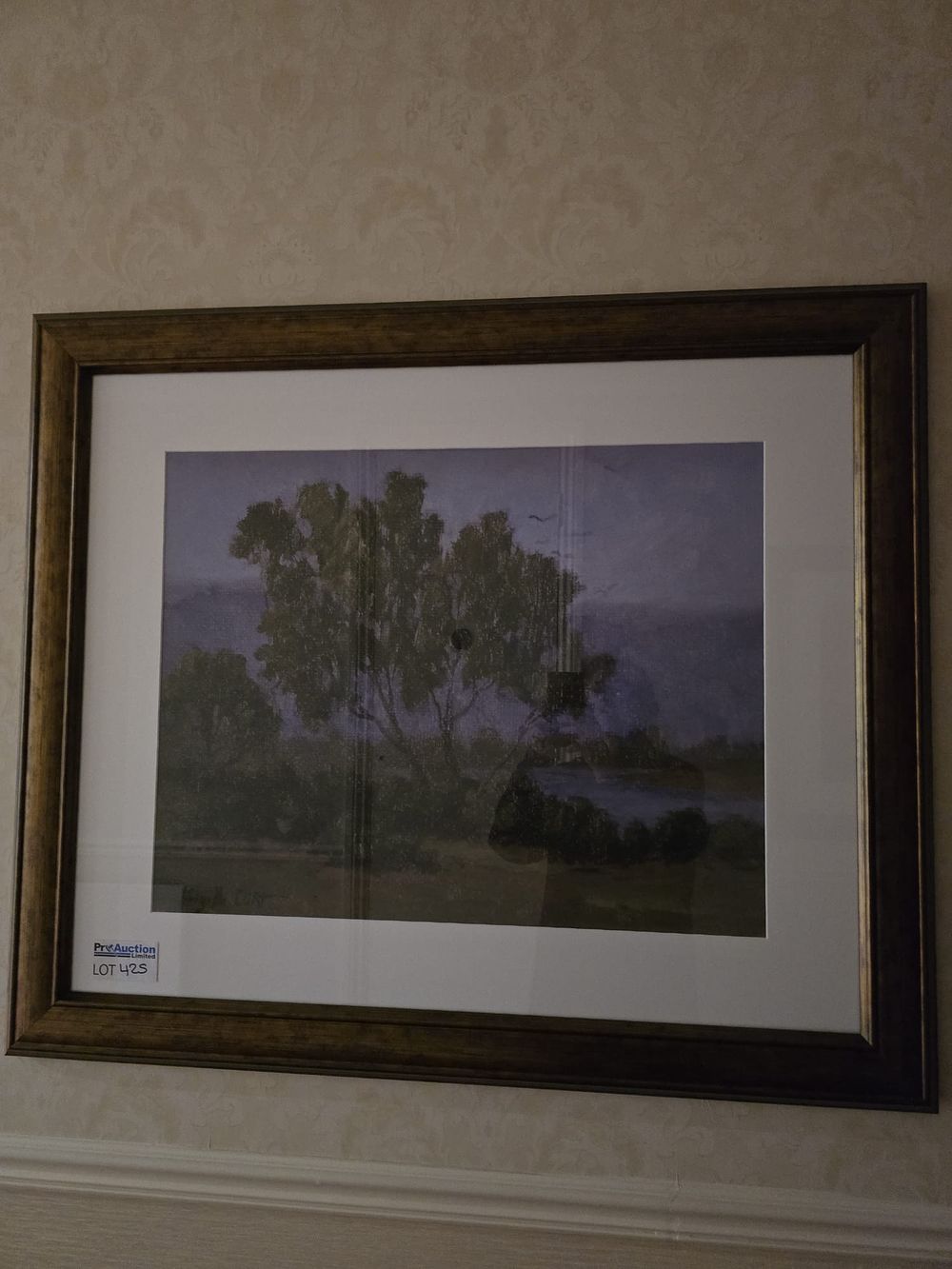 Lot 425: * Framed and glazed landscape print 103 x 90cm