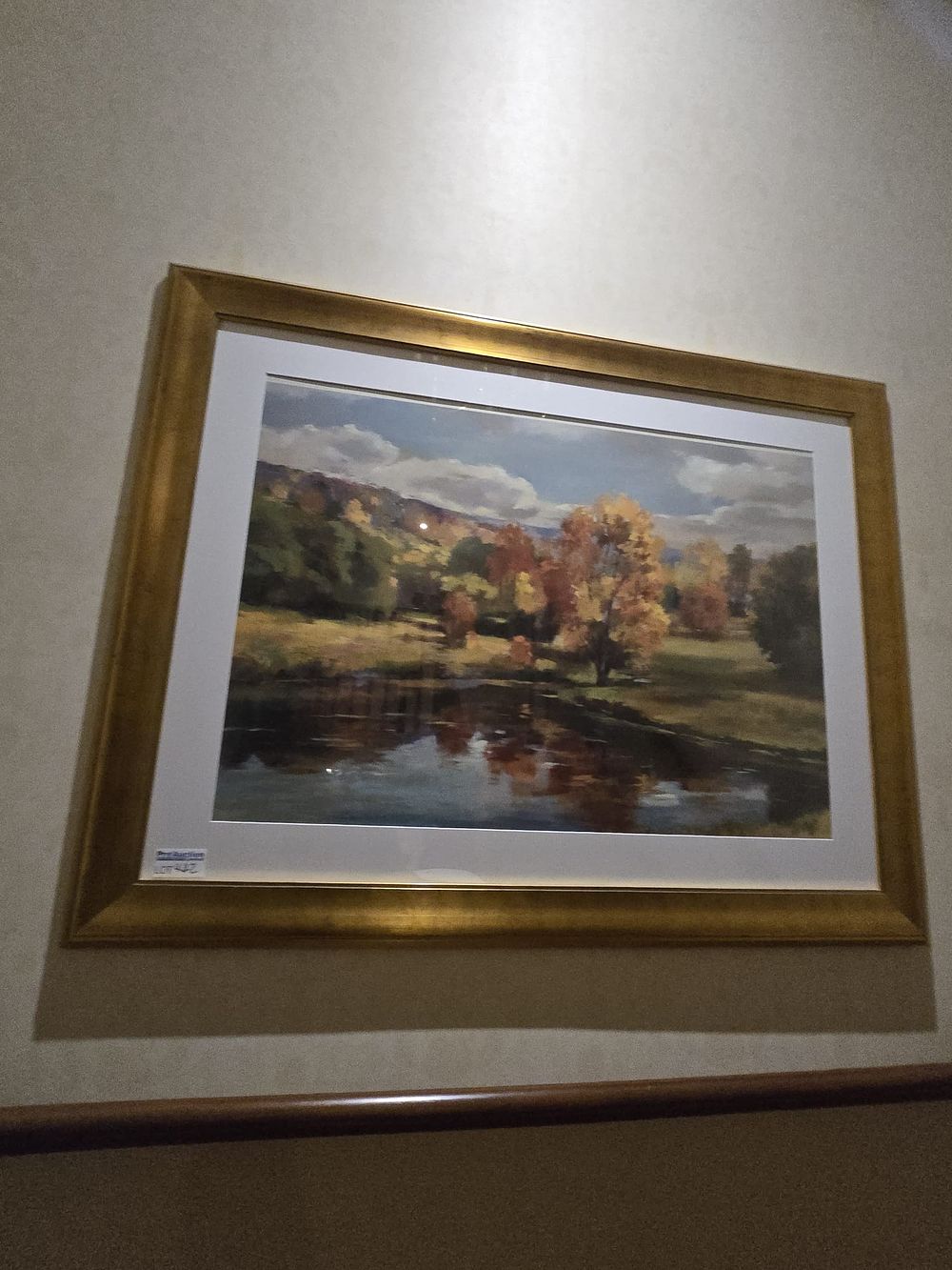 Lot 442: * Framed and glazed landscape print 163 x 125cm