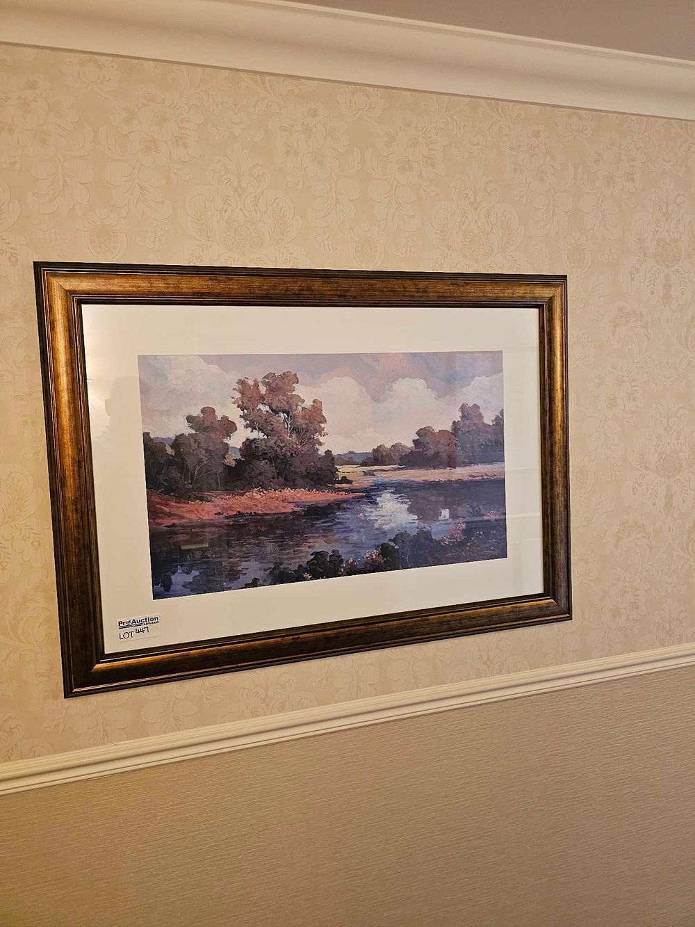 Lot 447: * Framed and glazed landscape print 113 x 82cm