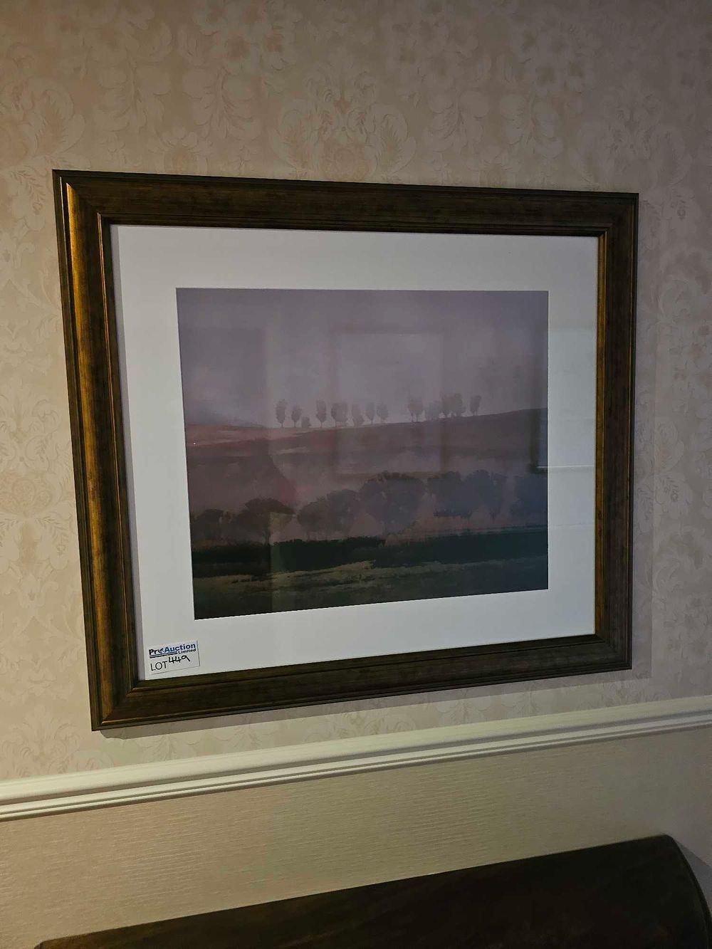 Lot 449: * Framed and glazed landscape print 97 x 89cm