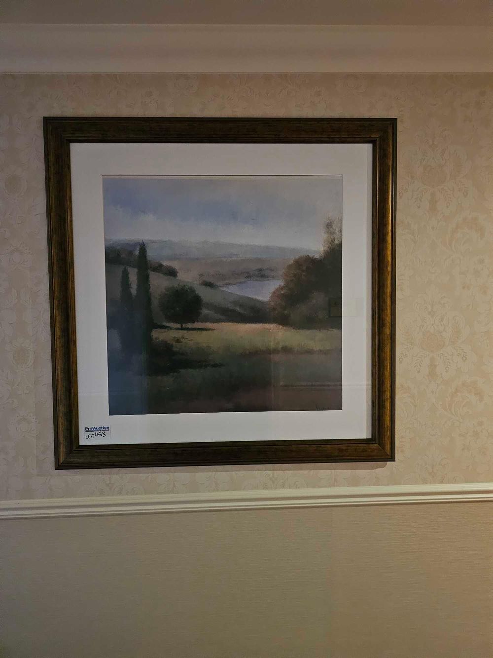 Lot 453: * Framed and glazed landscape print 109 x 109cm