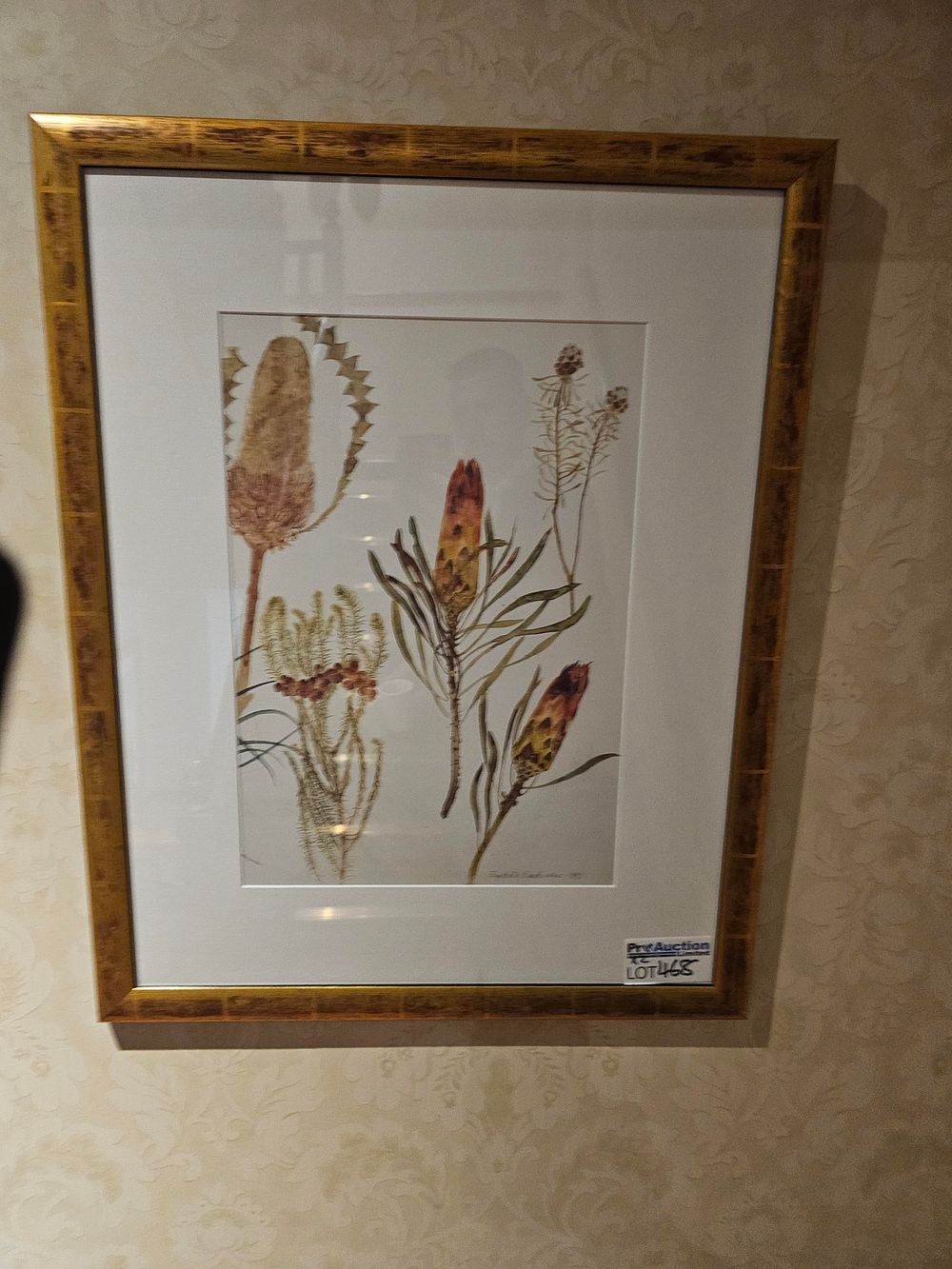 Lot 468: * A pair of framed botanical print depicting flowering plants