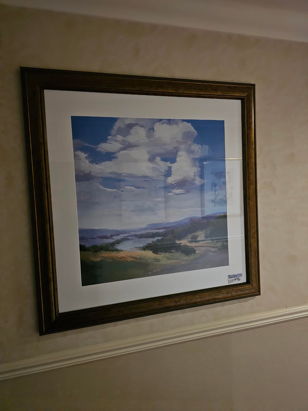 Lot 476: * Framed and glazed landscape print 102 x 102cm