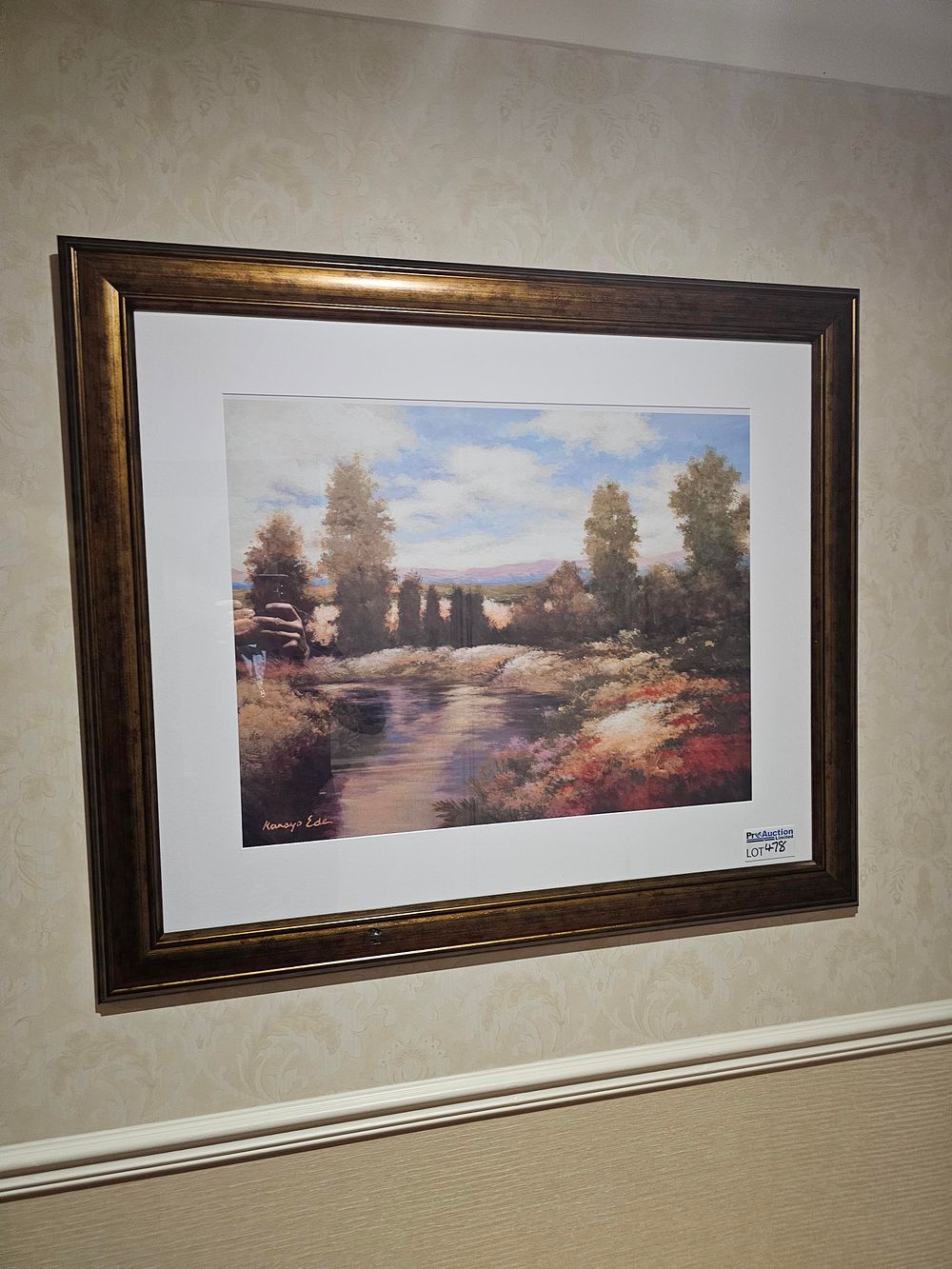 Lot 478: * Framed and glazed landscape print 104 x 90cm