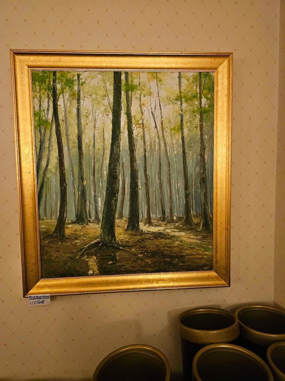 Lot 508: * A giclee landscape painting depicting depicting a dense forest scene