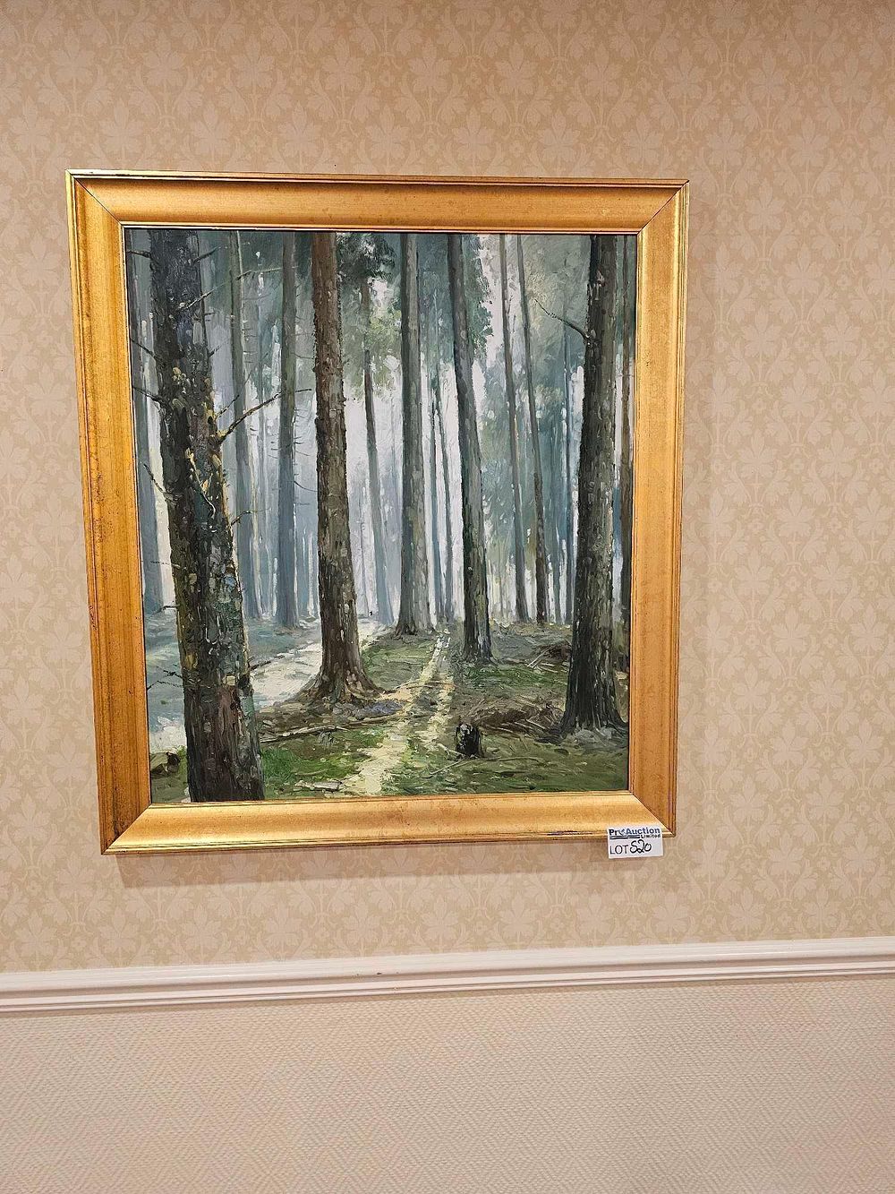 Lot 520: * A giclee landscape depicting a forest landscape with tall