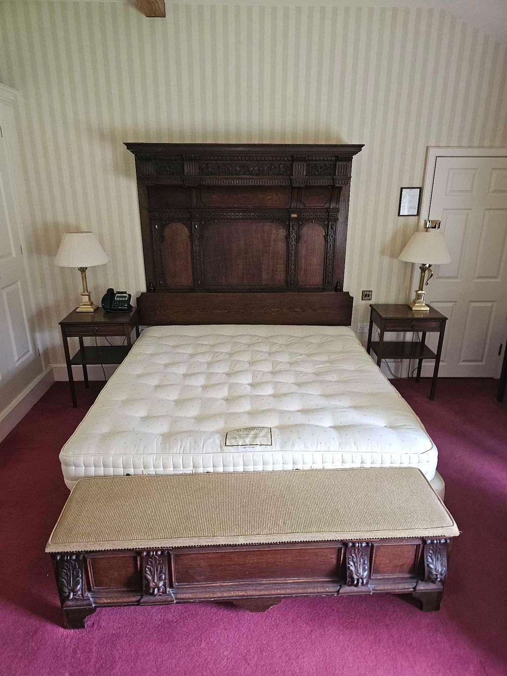 Lot 606: * Room 210 Contents of hotel bedroom freestanding furniture as photographed briefly comprising