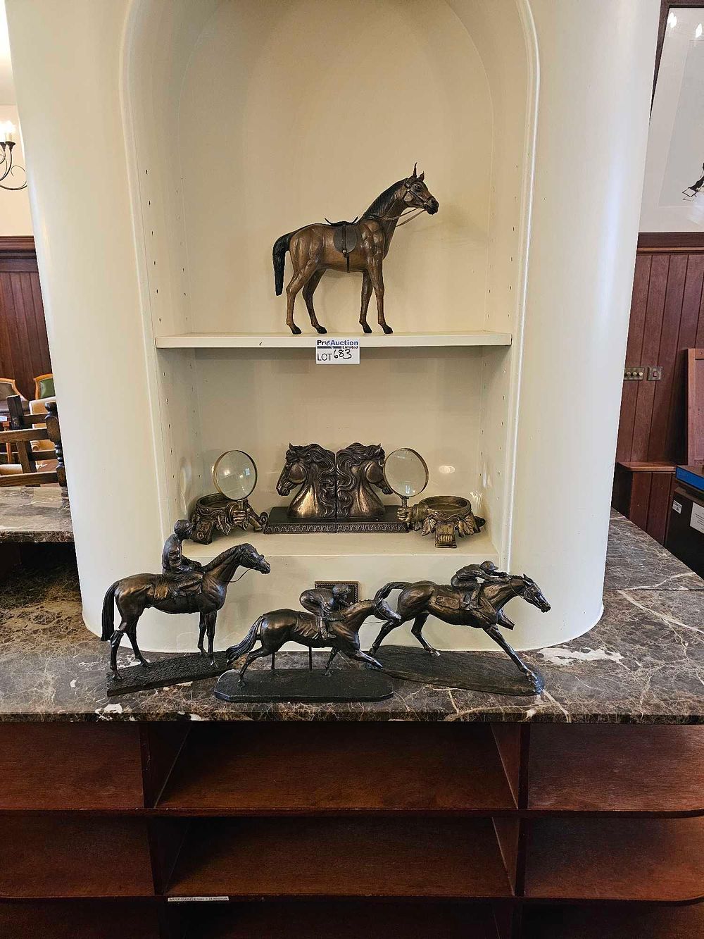 Lot 683: * The lot comprises a collection of equestrian-themed decoratie objects