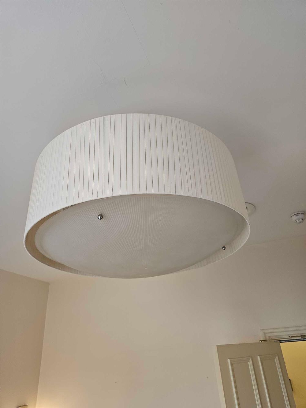Lot 763: * Light pendant domed circular ceiling light fixture with drum shade