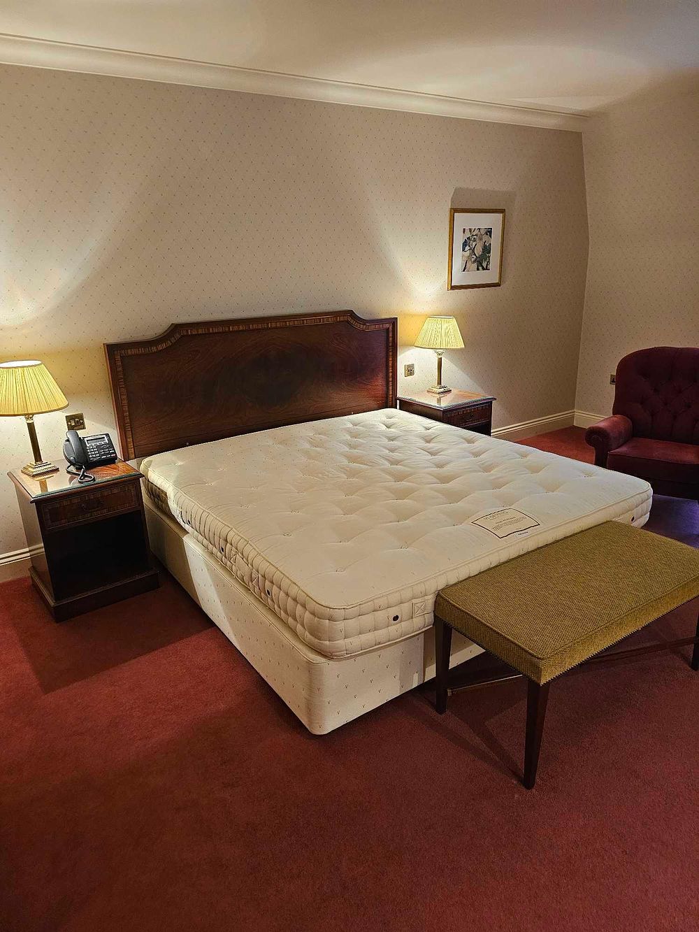 Lot 873: * Room 375 Contents of hotel bedroom freestanding furniture as photographed briefly comprising