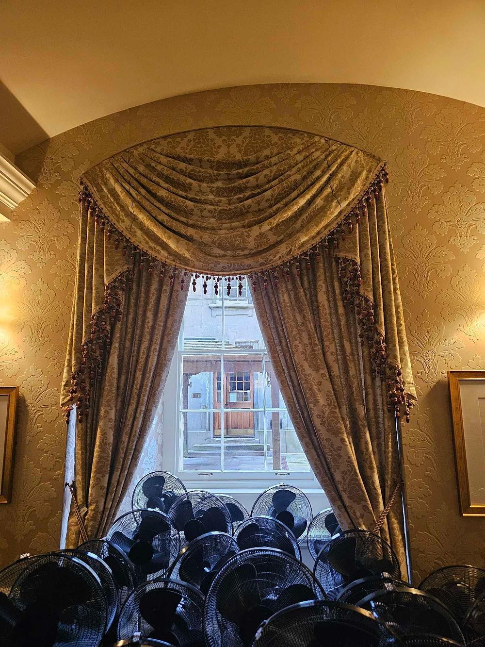 Lot 915: * A pair of exceptionally large and opulent window drapes