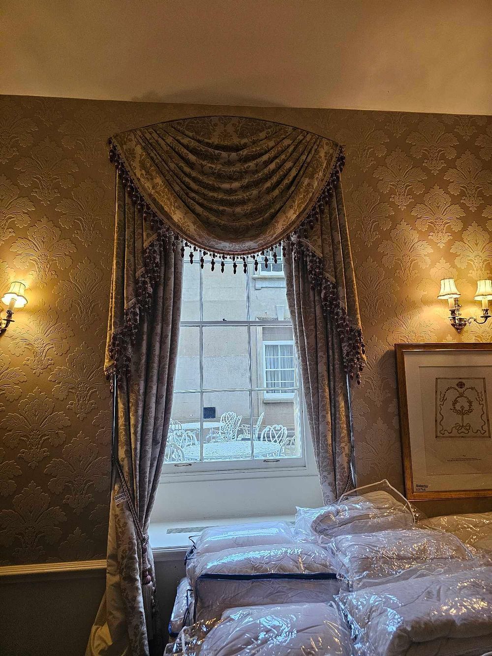 Lot 916: * A pair of exceptionally large and opulent window drapes