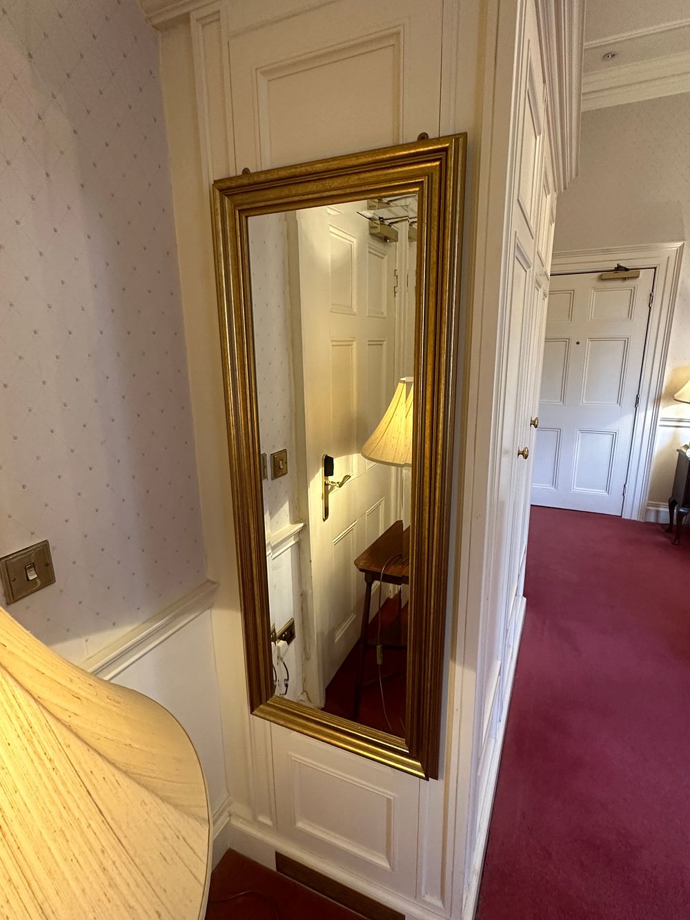 Lot 1099: * Rectangular Wall Mirror with Gilded Stepped Frame