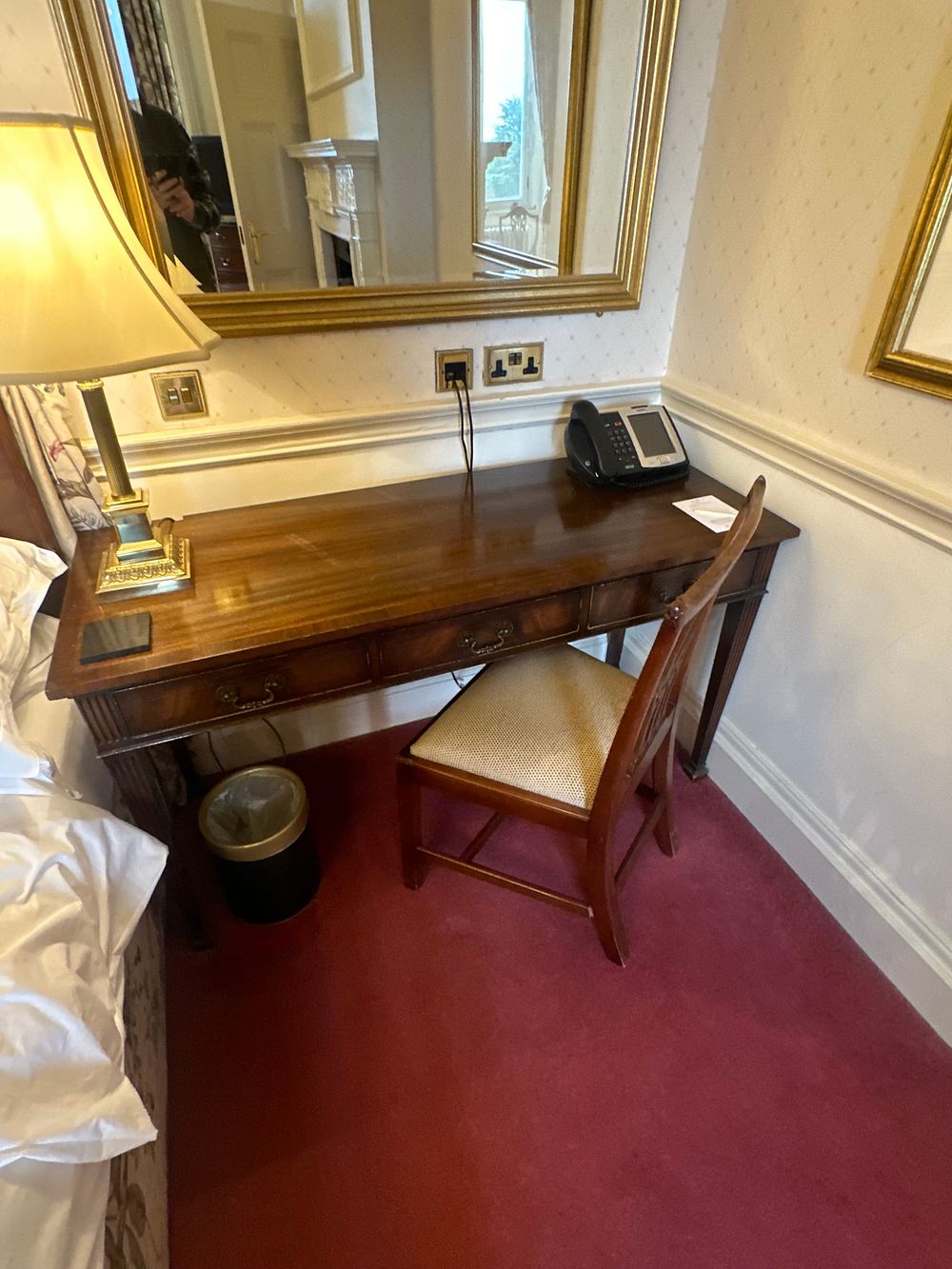 Lot 1105: * Neoclassical Writing Desk and Matching Side Chair