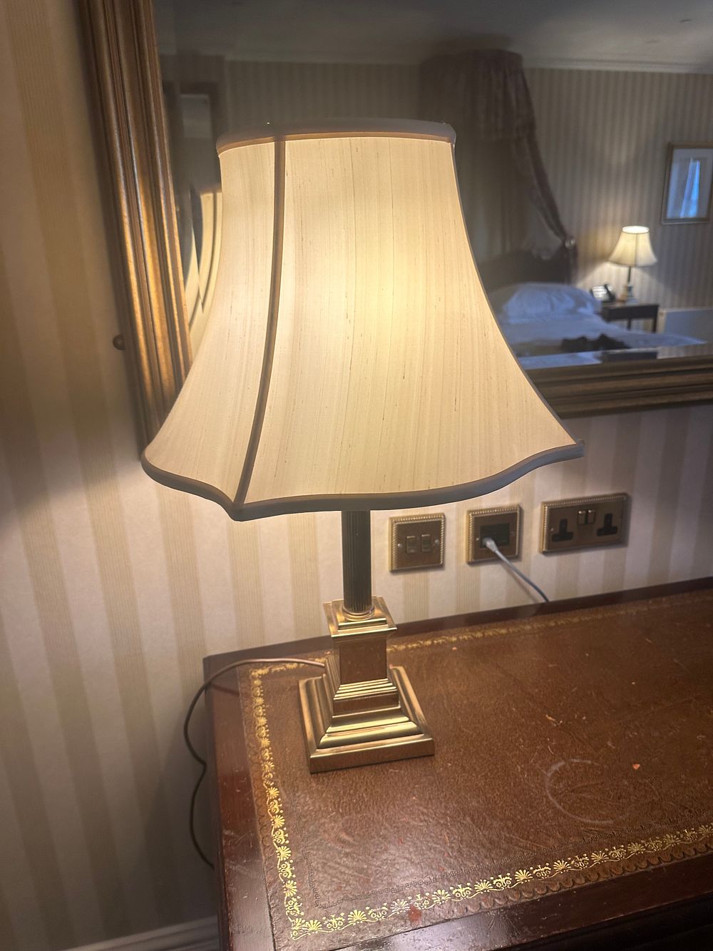 Lot 1444: * A set of three column-style table lamps with Corinthian capitals