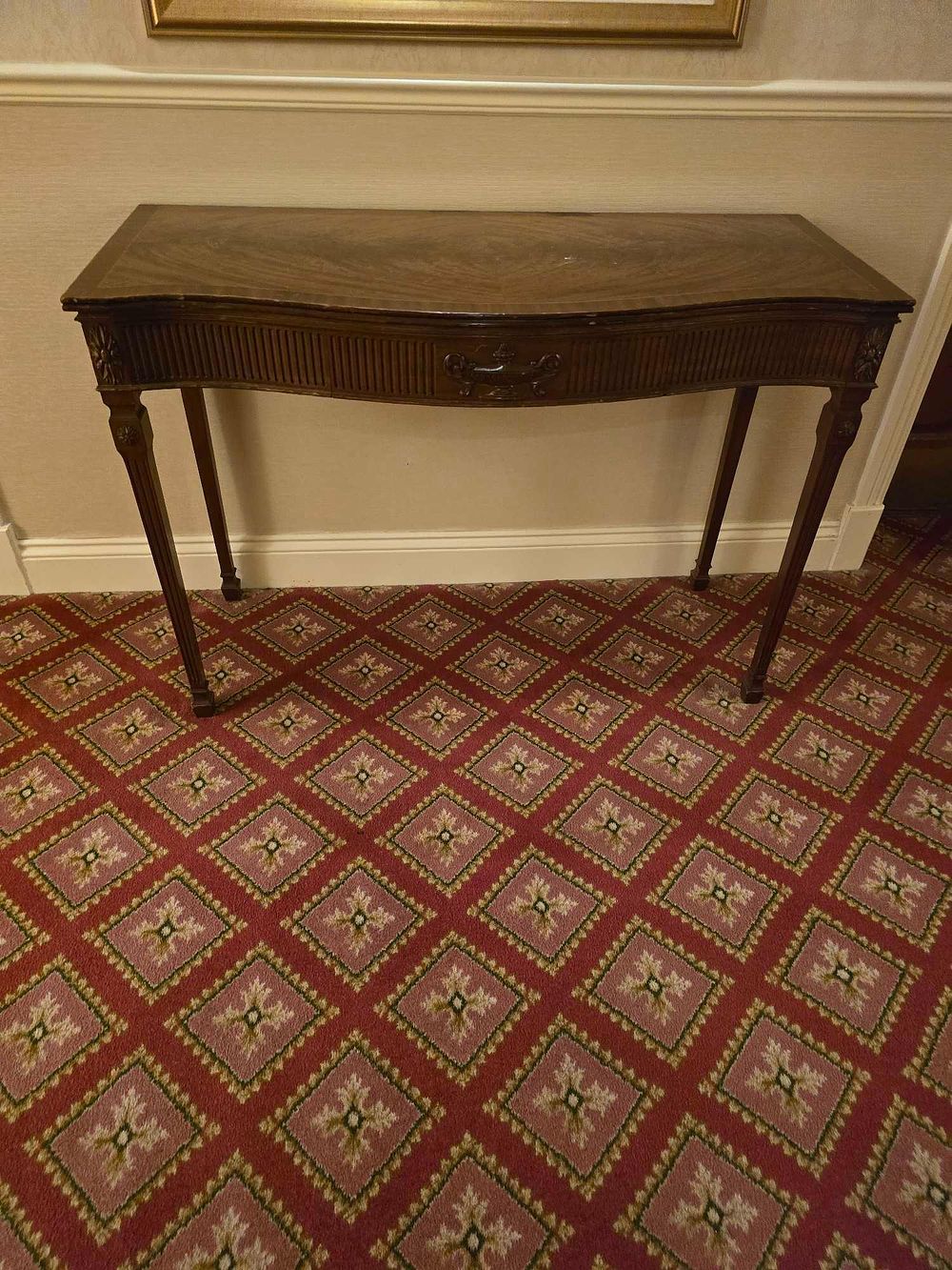 Lot 2256: * A neoclassical style serpentine-front console table mahogany