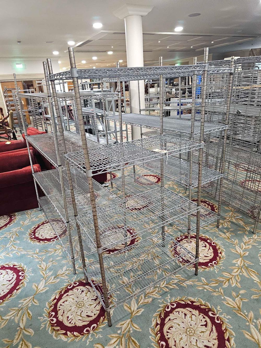 Lot 3509: * 3 x static racks galanised 89 x 50 x 180cm/150 x 60 x 180cm / 180 x 48 x 180cm
