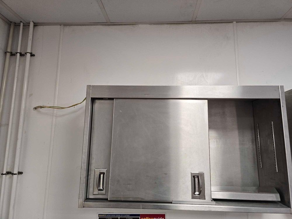Lot 5050: * 2 sliding door stainless steel cupboards 100 x 30 x 60cm (Adams Brasserie)
