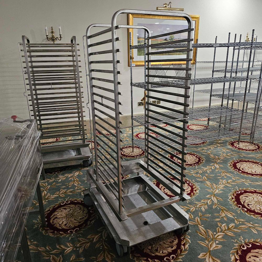 Lot 7047: * Rational SCC CM 602.2.086 Roll?In Rack: Heay?duty stainless steel trolley designed for Rational