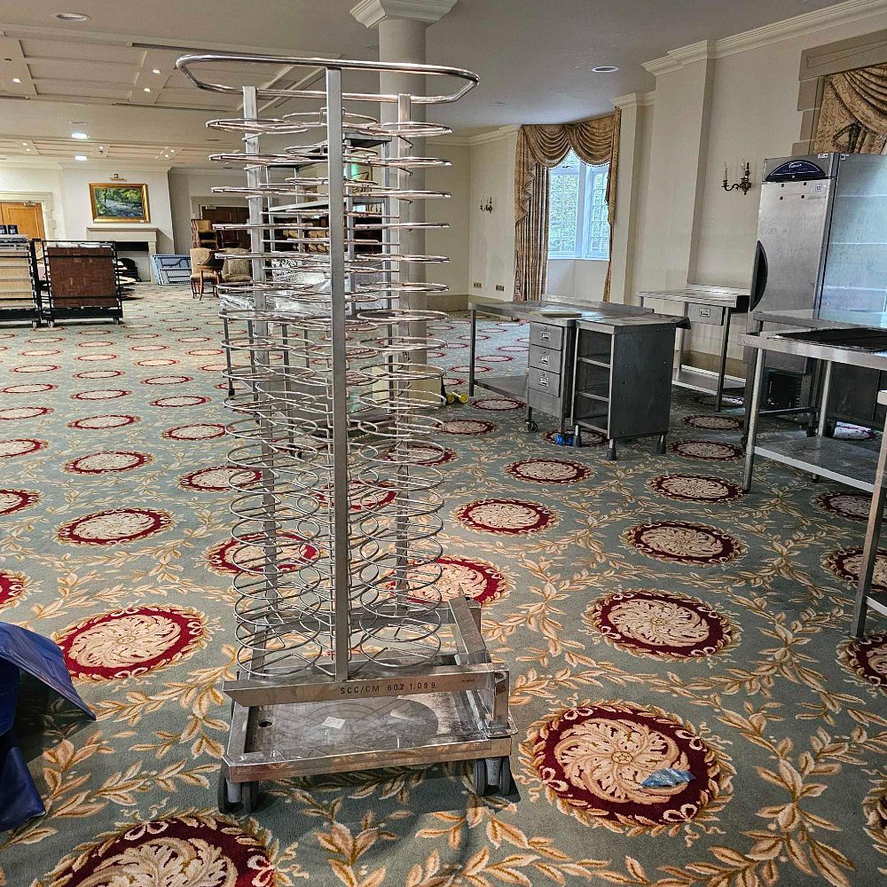Lot 7049: * Rational SCC CM60.2.1.099 Mobile Plate Rack: Stainless steel banquet trolley for Rational SCC