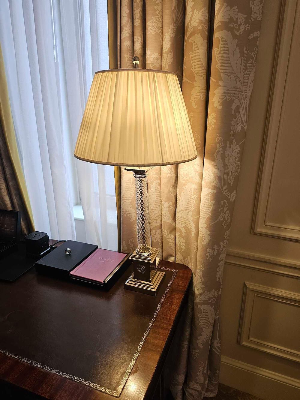 Lot 177: * Heathfield & Co Corinthian Style with Pleated Shade