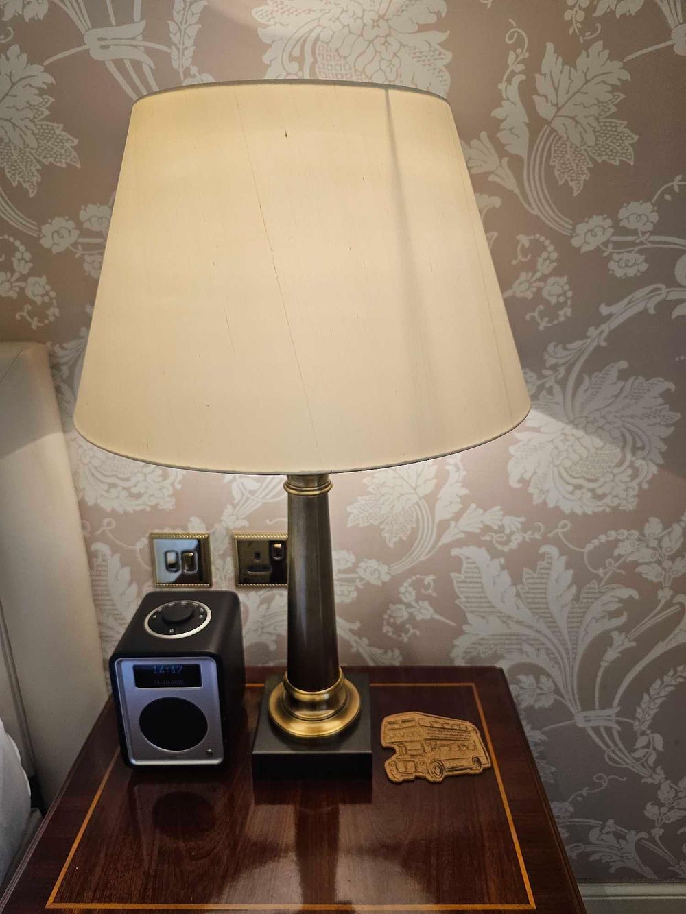Lot 246: * A Pair of Chelsom Elite Lamps in Antique Brass and Gunbarrel Bronze, 78cm Tall