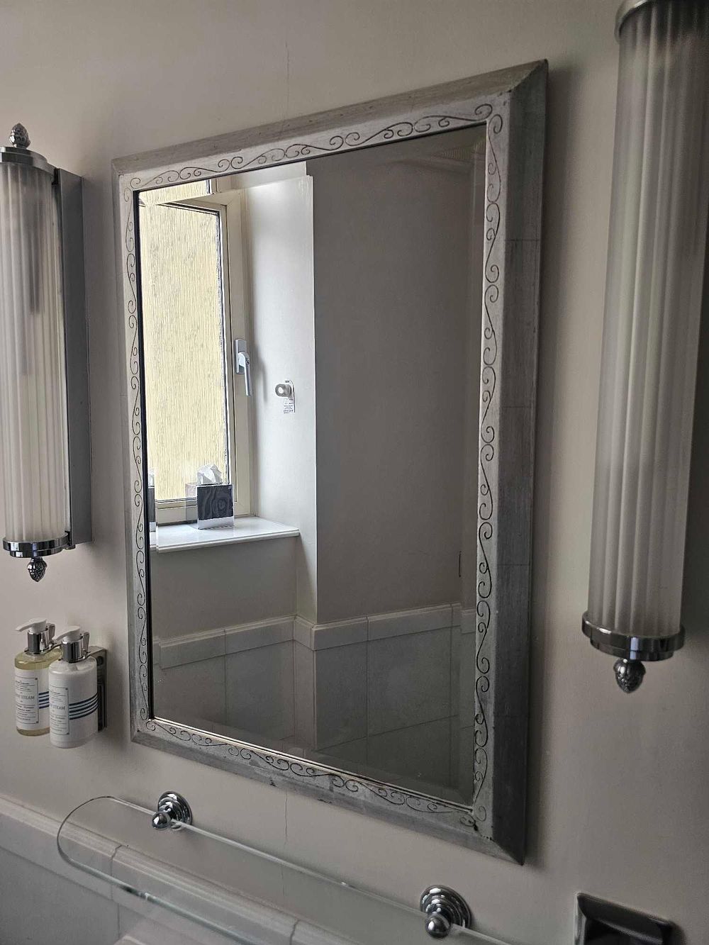 Lot 304: * Wall Mirror – Silver Frame with Bevelled Plate, 55 x 79cm