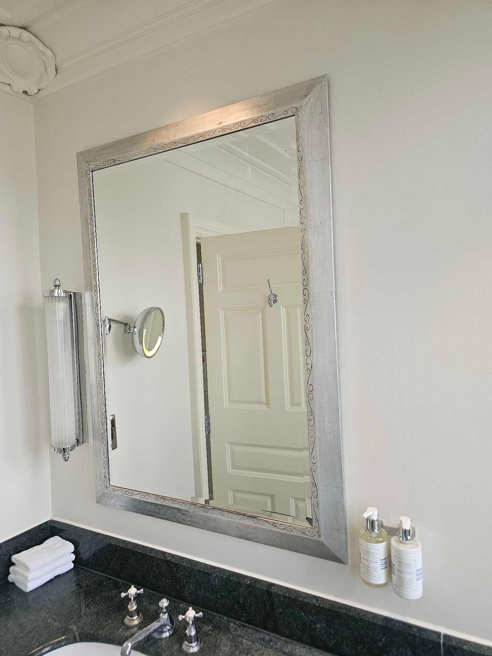 Lot 314: * Wall Mirror – Silver Frame with Bevelled Plate, 86 x 117cm