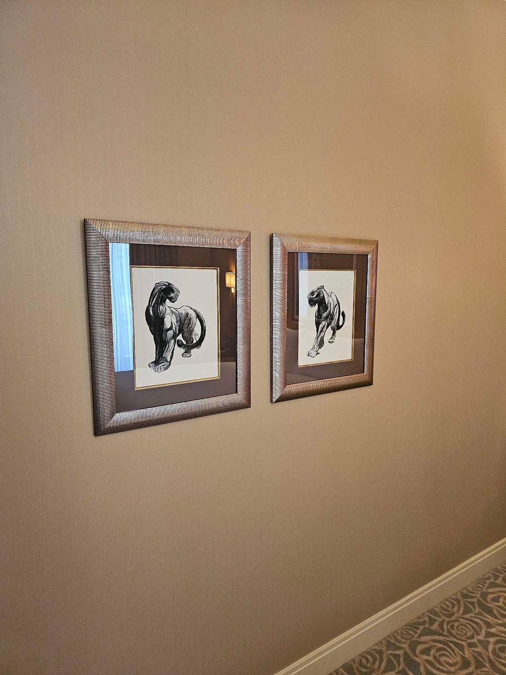 Lot 471: * Framed Prints – After Paul Jouve, "Panthère noire marchant" Series (c.1920s)