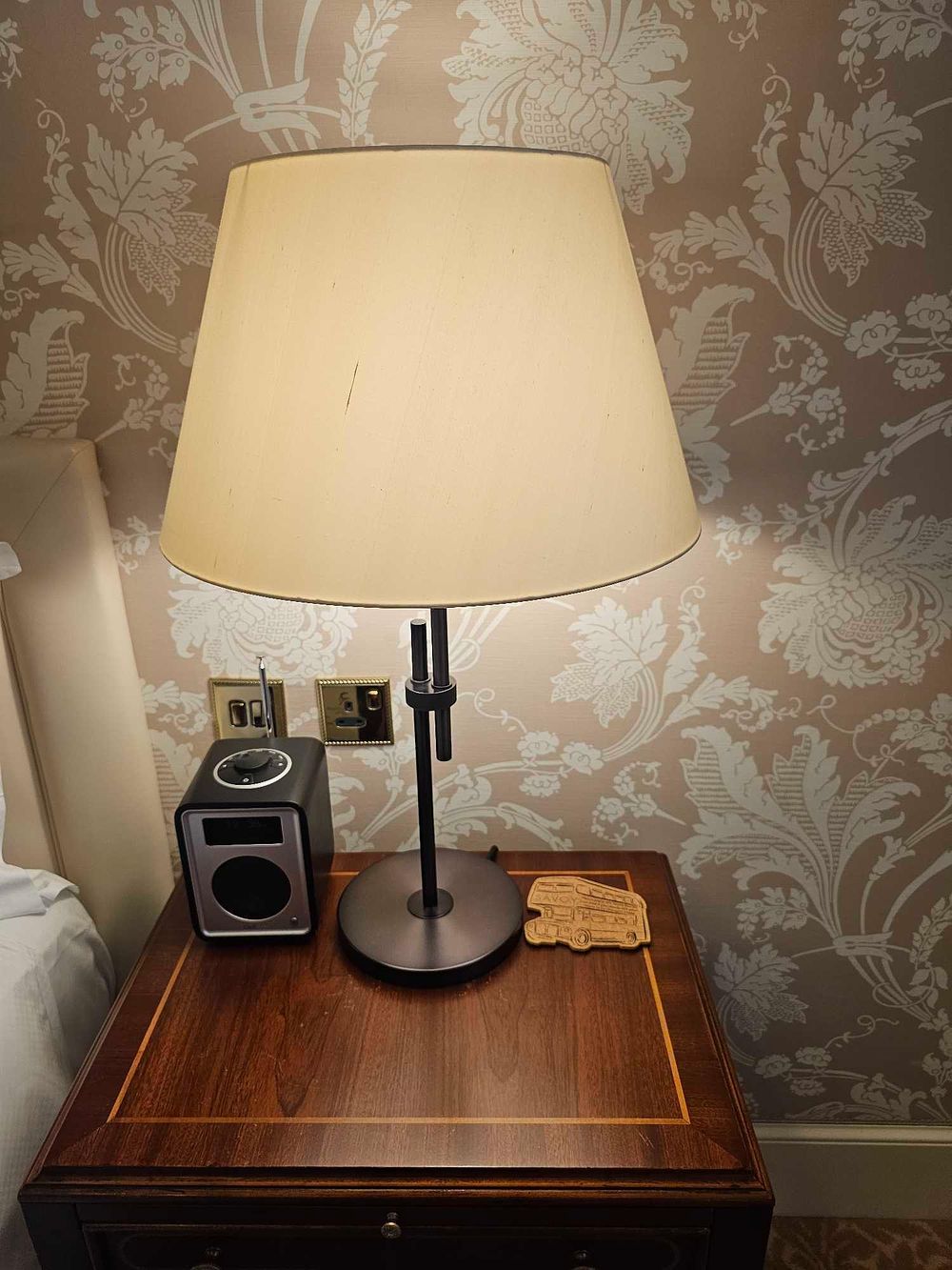 Lot 512: * A pair Chelsom Berlin Table Lamp black bronze features off centre upright double column with a