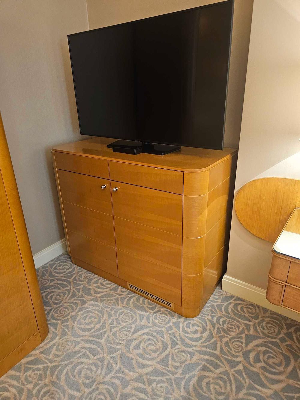 Lot 1007d: * Stone Top Credenza Cupboard – Francesco Molon Maple Veneer Cabinet with Internal Shelving