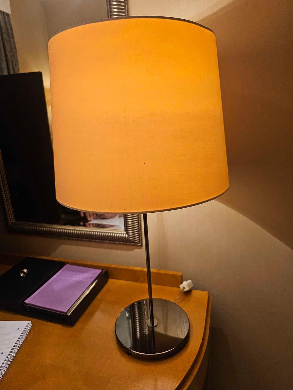 Lot 1008h: * Table Lamp – Barovier&Toso Cylindrical Shade Lamp with Polished Base