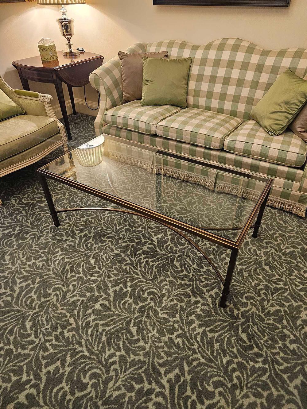 Lot 2189: * A rectangular Hollywood regency style coffee table finished in bronzed metal the tempered glass top