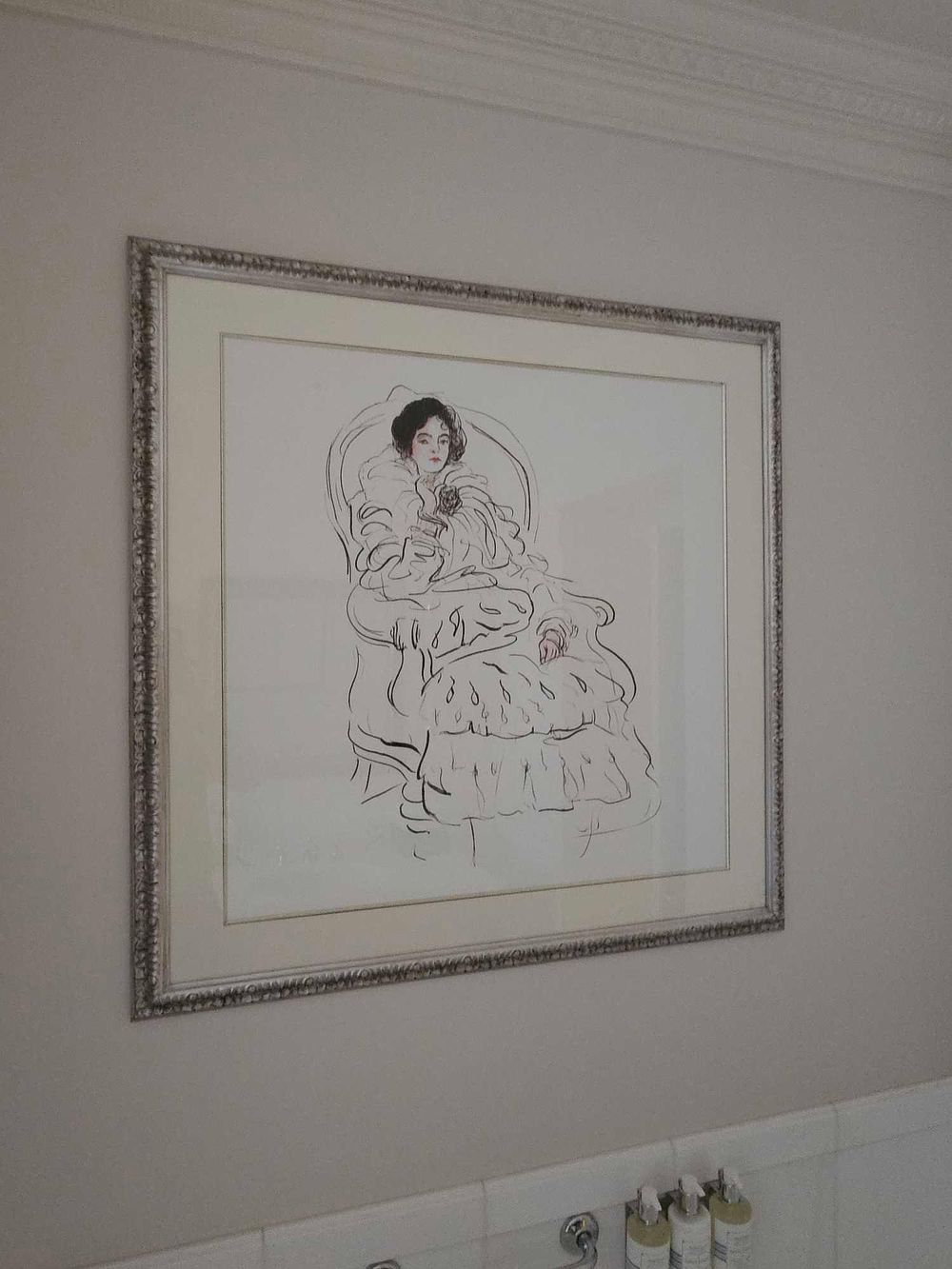Lot 2199: * Framed print after drawing by Gustav Klimt (Austrian, 14 July 1862 / 6 February 1918) glazed and