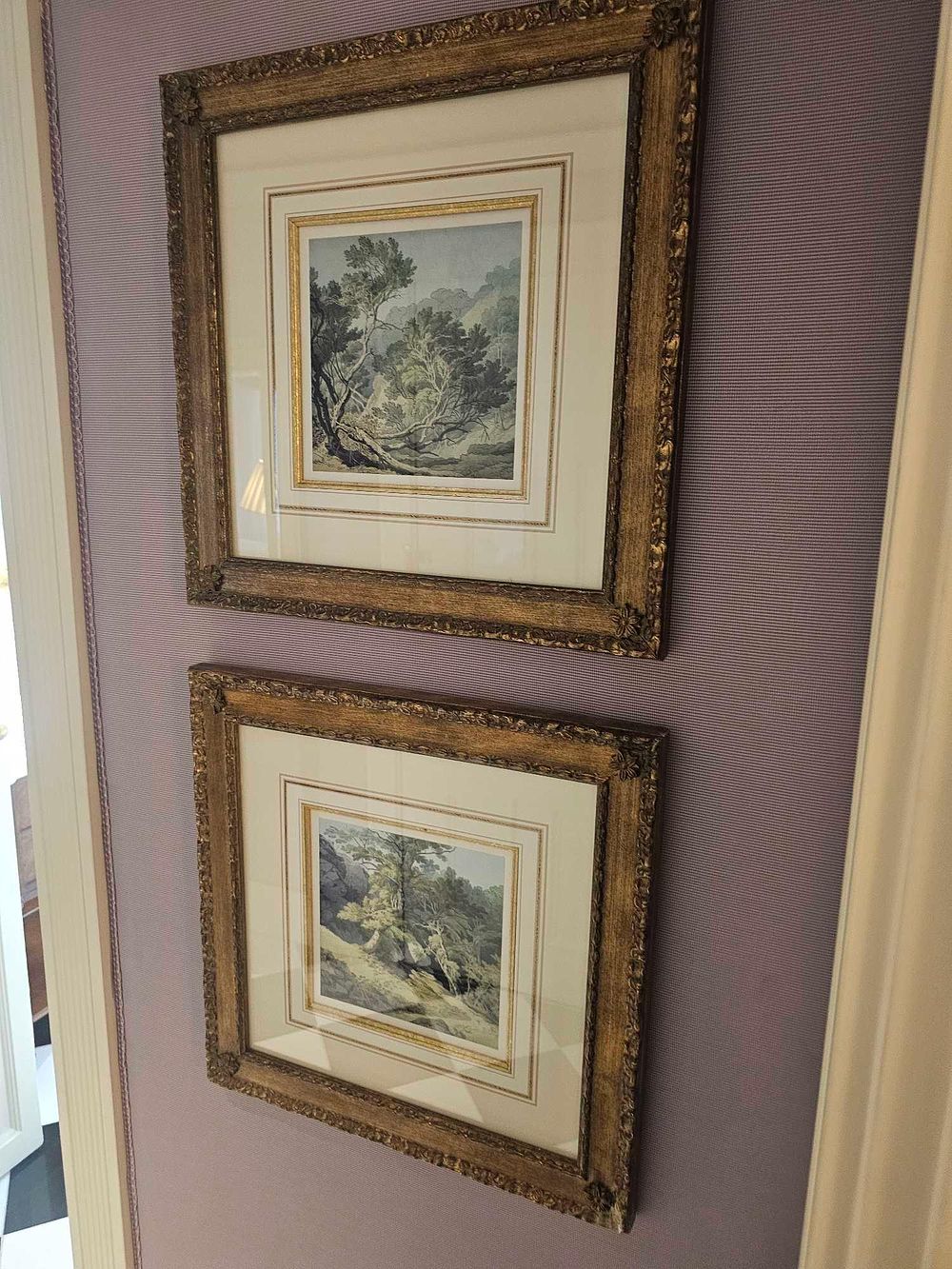 Lot 2215: * 2 x glazed and framed landscape prints 46 x 46cm