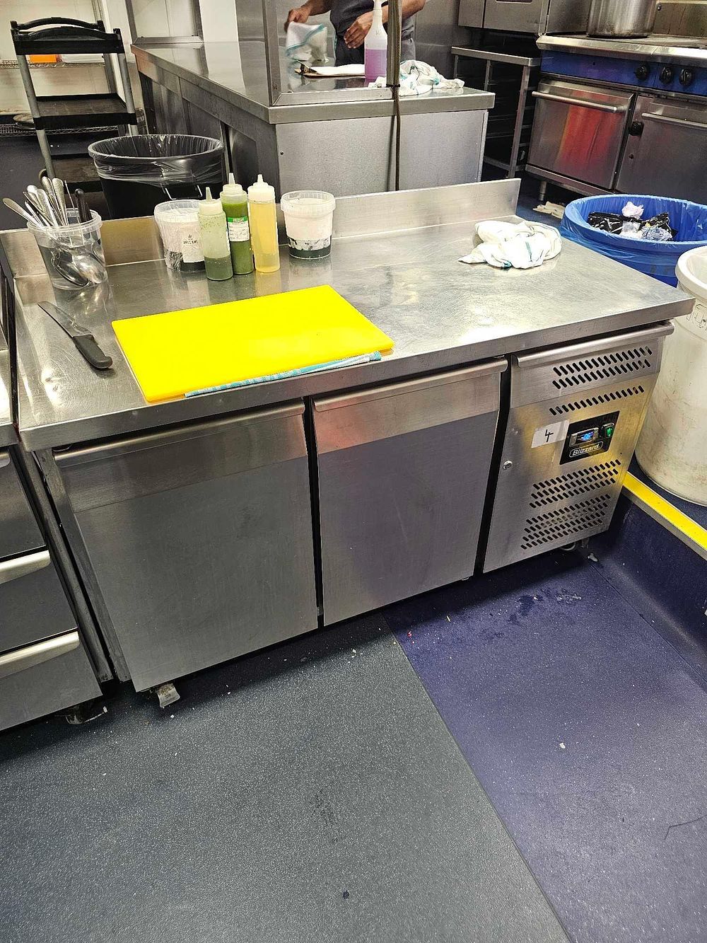 Lot 273: * Blizzard HBC2MK11 stainless steel 2-door refrigerated counter with fan-assisted cooling and GN 1/1