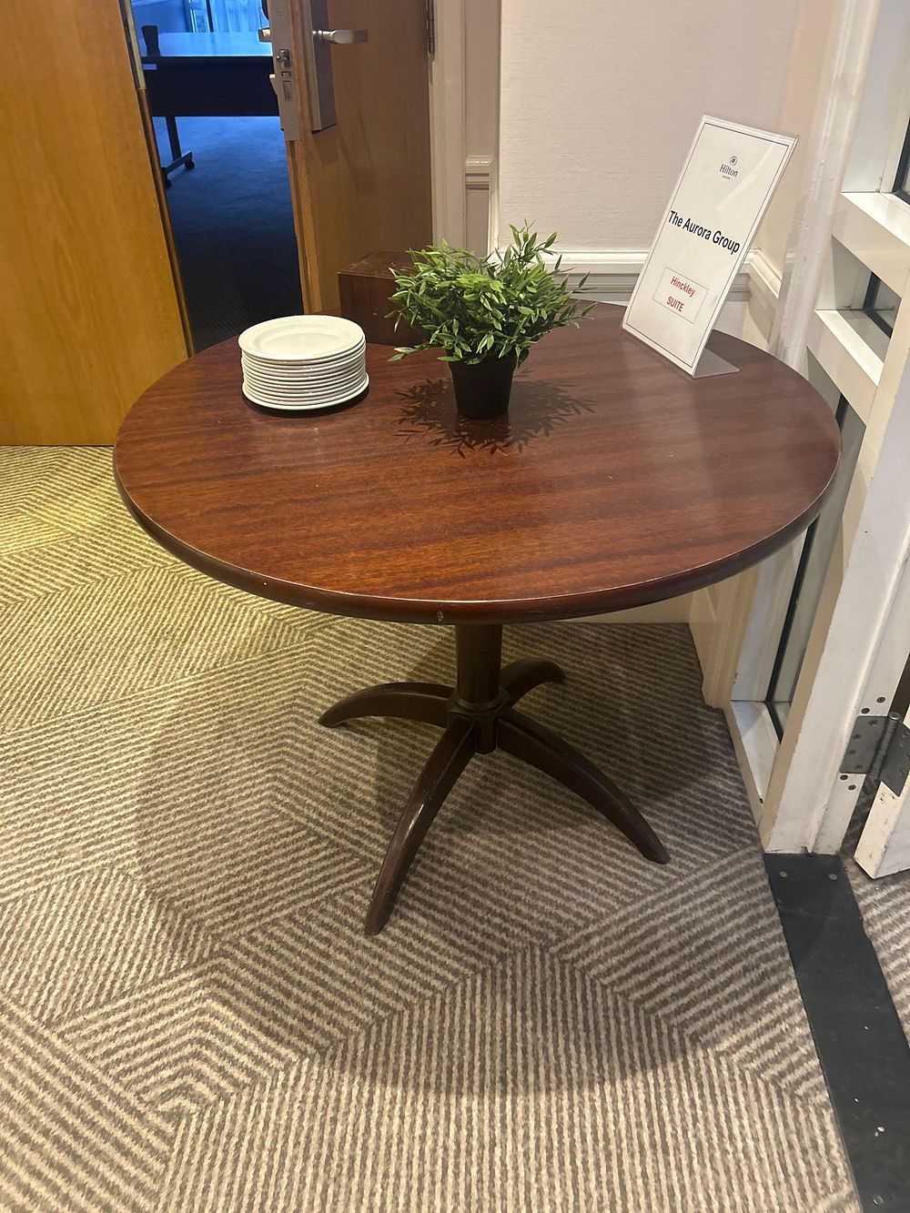 Lot 214: * 2x dark wood side tables 90 x 72cm