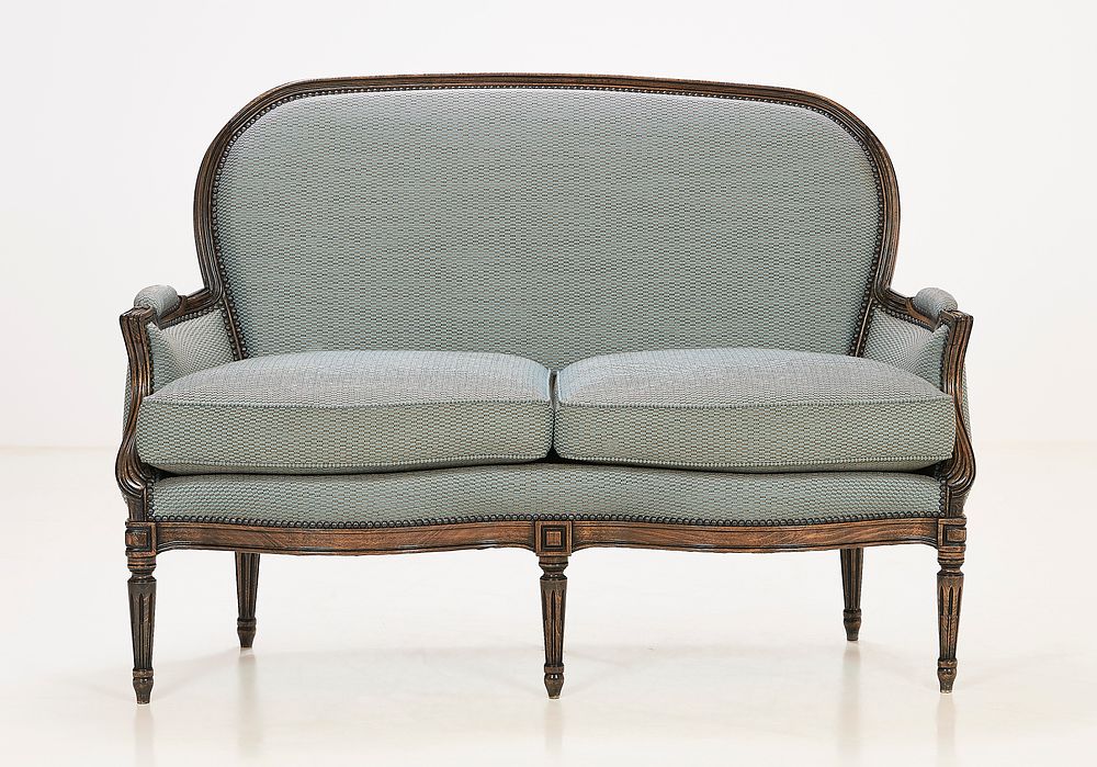 Lot 771: Sofa Georges Jacob in Transition Style is a masterful large-scale realization of the neoclassical