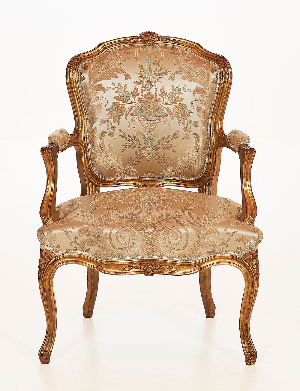 Lot 800: A pair of Cabriolet "Grosset" Armchair is a virtuosic example of mid-18th-century French Rococo