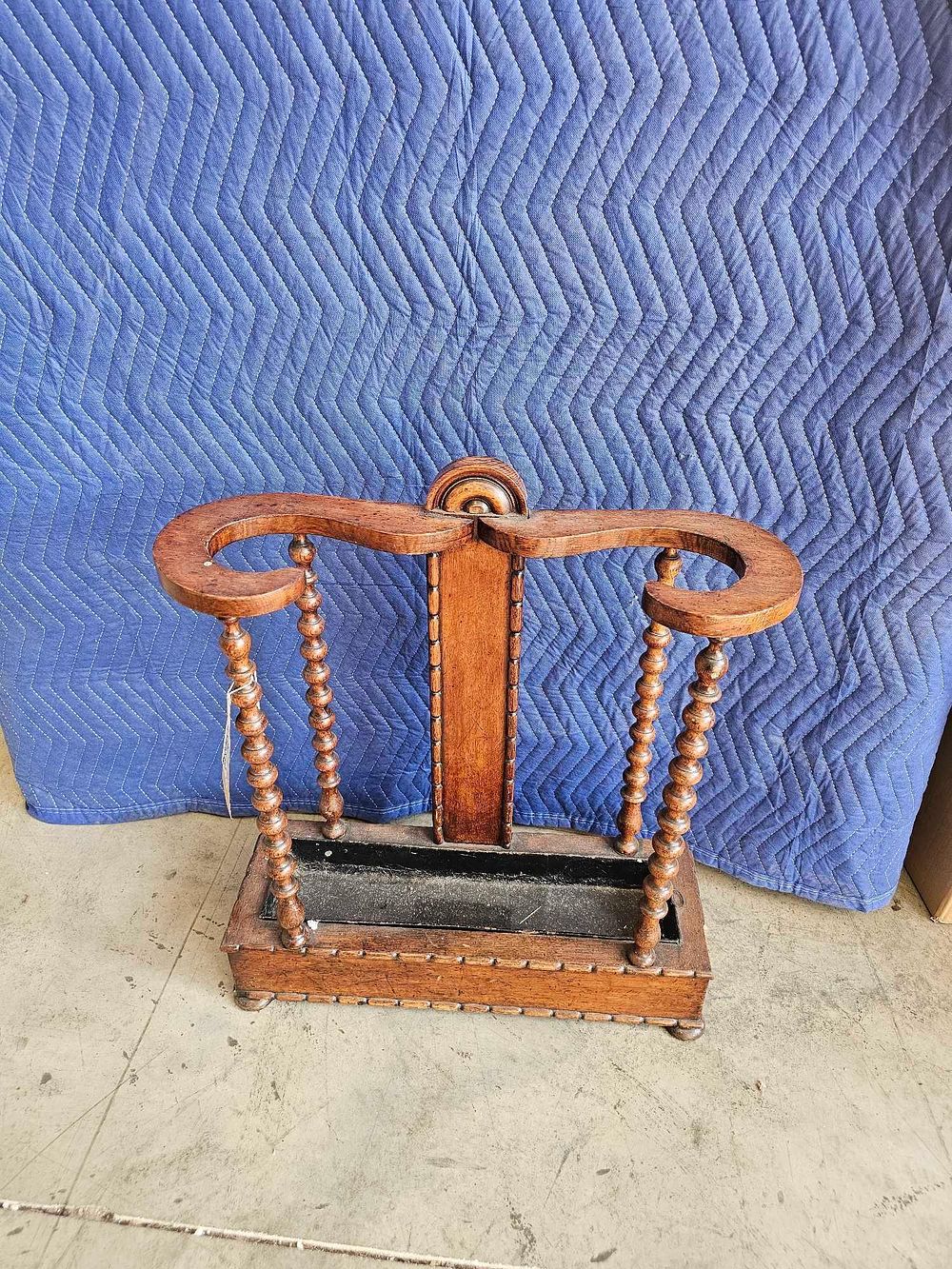 Lot 271: * Victorian Style Cane Stand Central Wooden Panel With