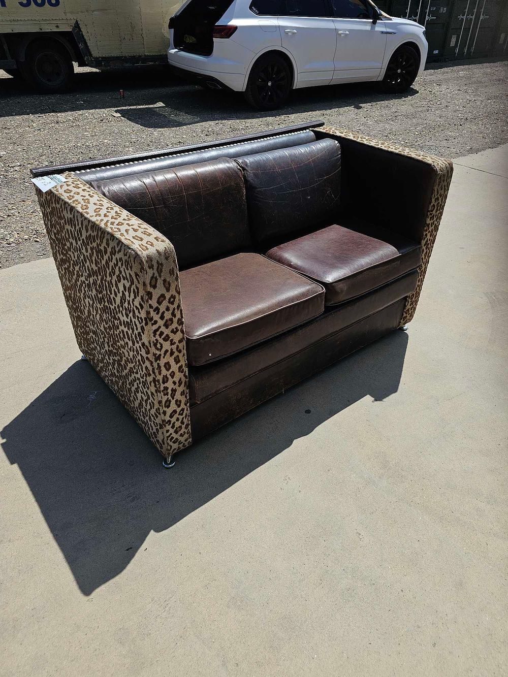 Lot 316: * A Bespoke Sofa Two Seater Leather With