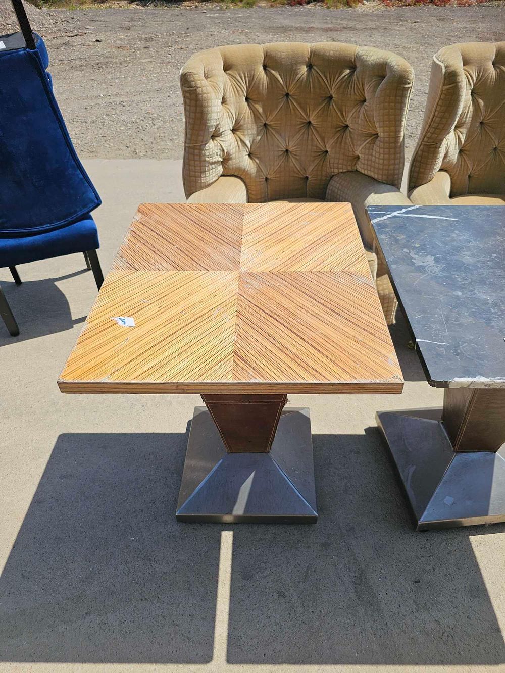 Lot 327: * Dining Table Wood Top Supported On