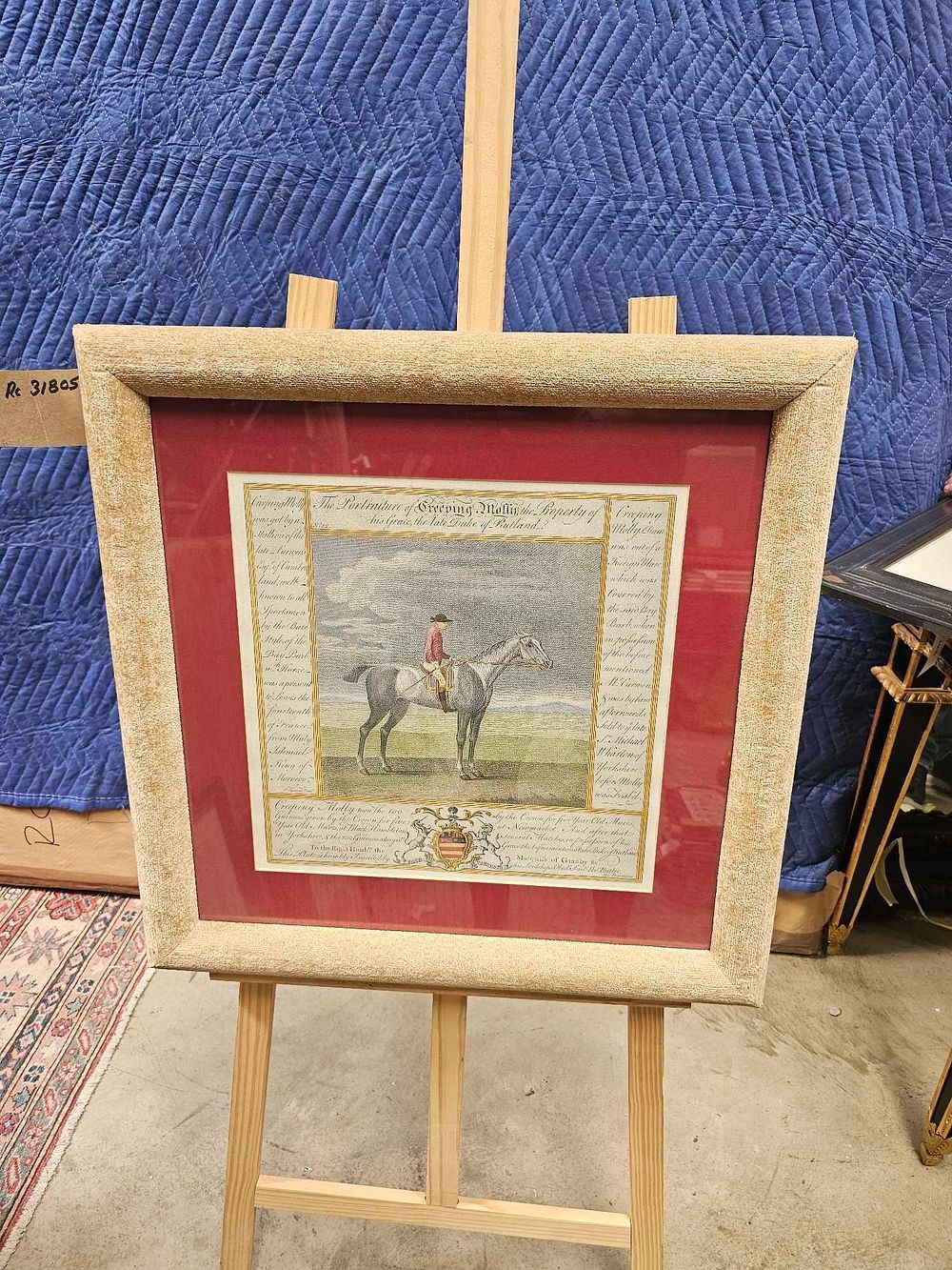 Lot 644: * Portrait And Pedigree, Creeping Molly Thomas Spencer (British, 1700–1753) Glazed And Framed Print