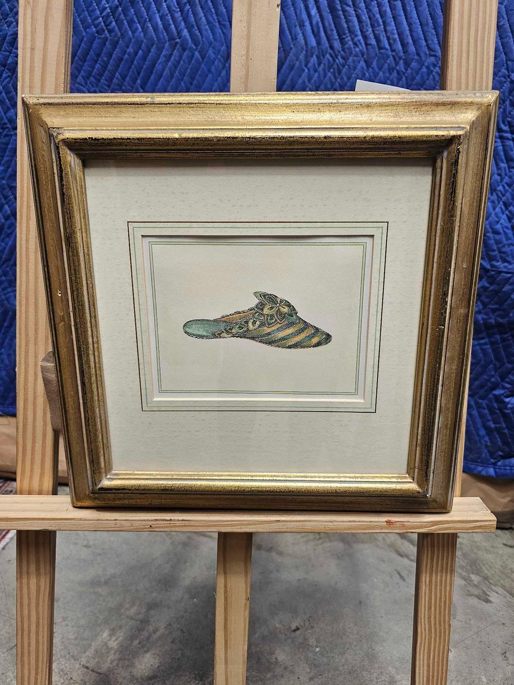 Lot 727: * Print A Single, Ornate Slipper Or Mule-Style Shoe, Rendered In