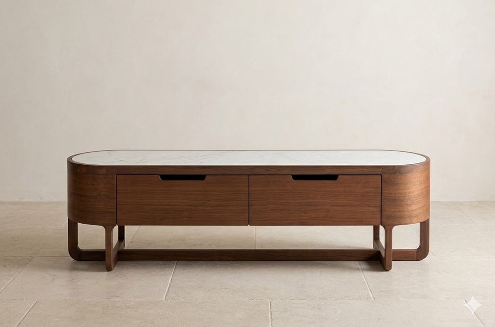 Lot 202: * Anais Media Unit (Walnut Carrara Marble)