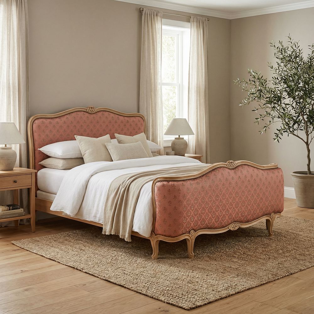 Lot 383: * Demi Corbeille Headboard Footboard "Venetian" – Louis XV Transition Style