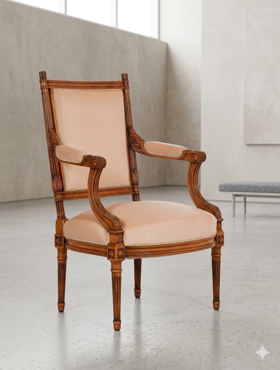 Lot 520: * Louis XVI Style Fauteuil Lerouge